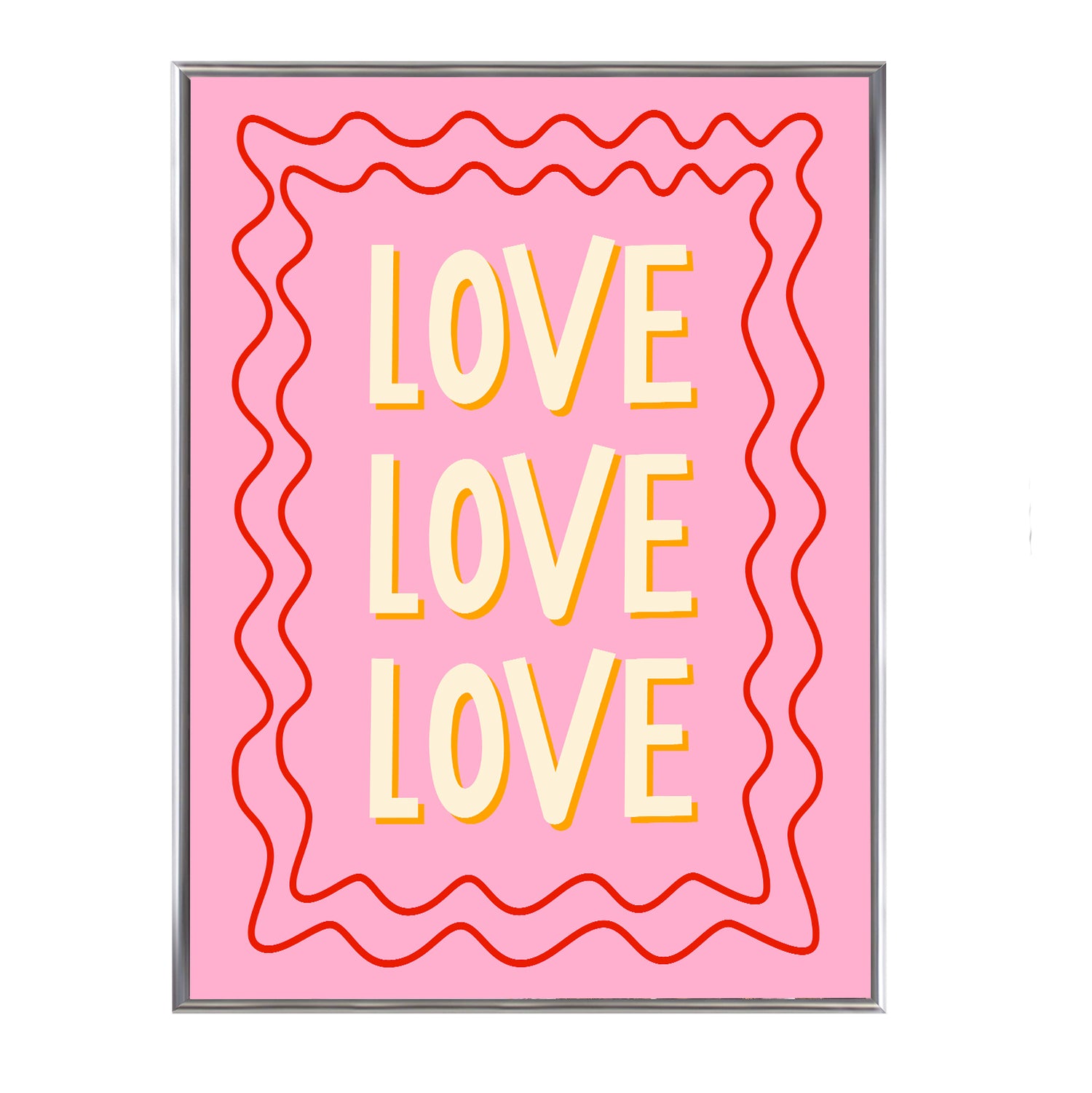 Poster mit Bilderrahmen Love - verschiedene Formate