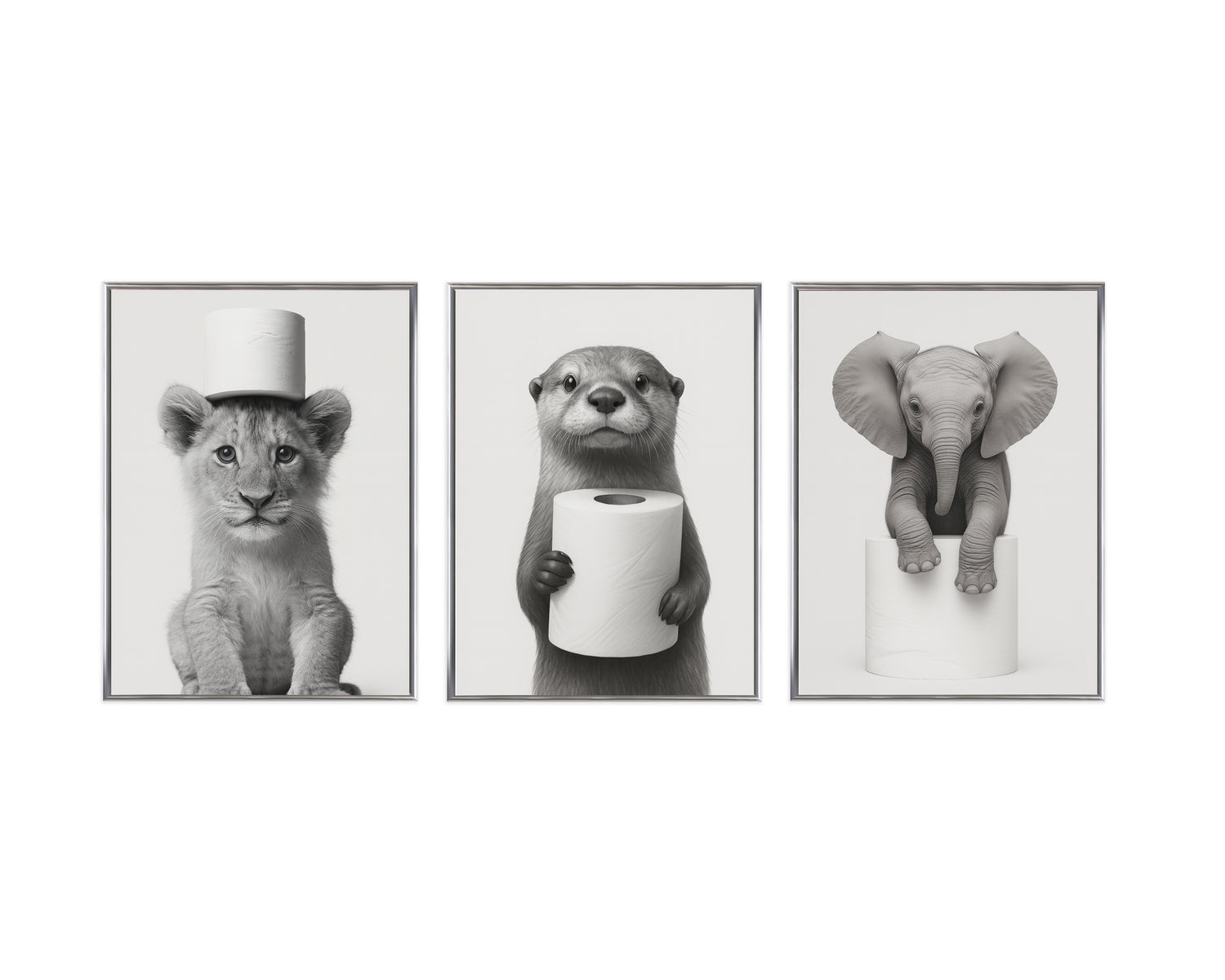 Wackadoo Poster Set Baby Klotiere 3er Set inklusive Bilderrahmen