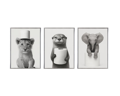 Wackadoo Poster Set Baby Klotiere 3er Set inklusive Bilderrahmen