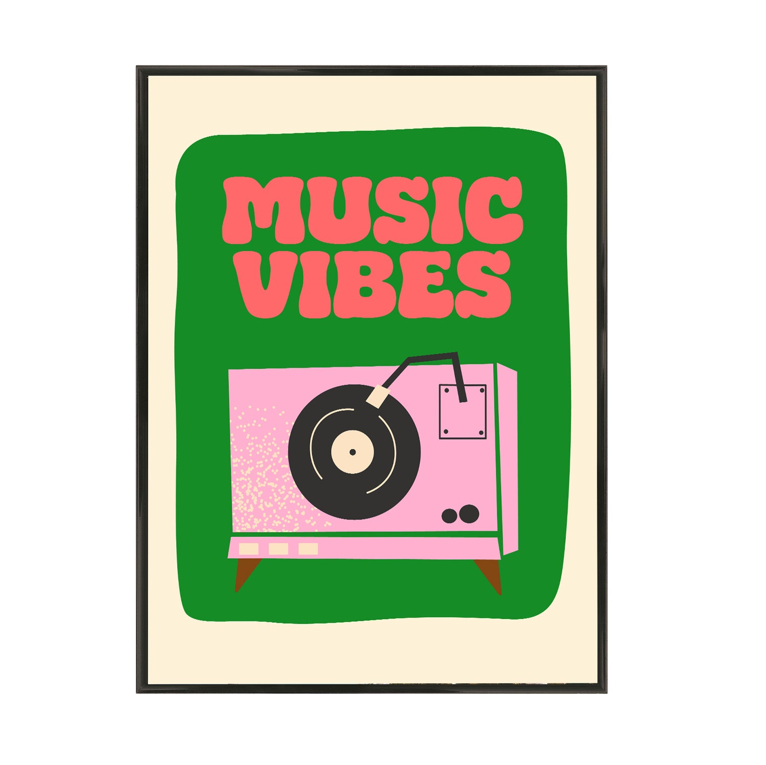Poster mit Bilderrahmen Music Vibes - inklusive Bilderrahmen