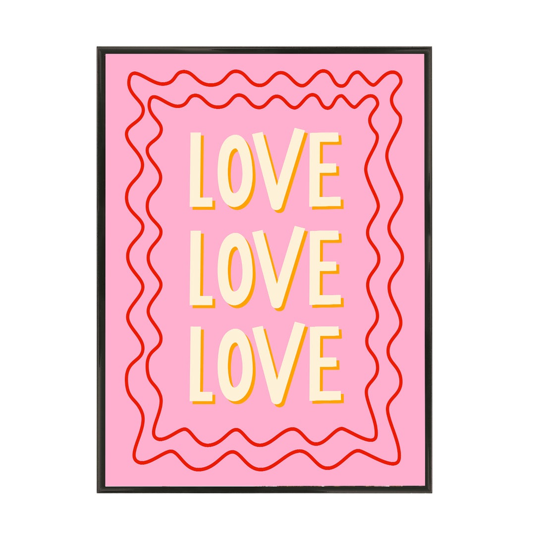 Poster mit Bilderrahmen Love - verschiedene Formate