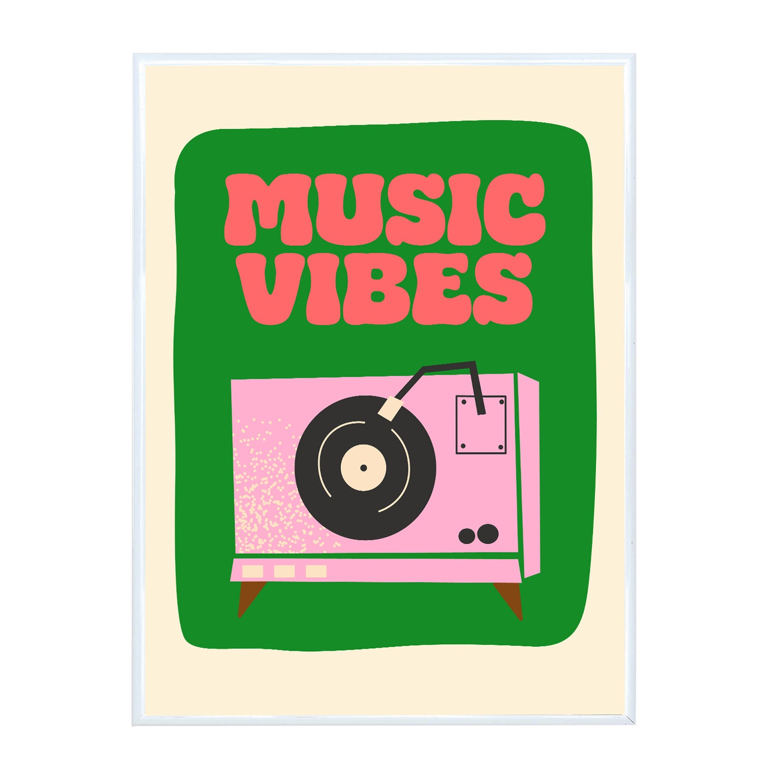 Poster mit Bilderrahmen Music Vibes - inklusive Bilderrahmen