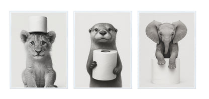 Wackadoo Poster Set Baby Klotiere 3er Set inklusive Bilderrahmen