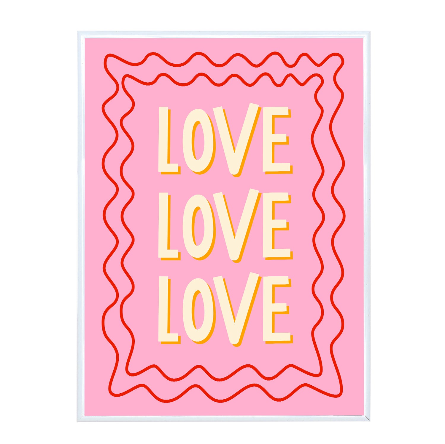 Poster mit Bilderrahmen Love - verschiedene Formate