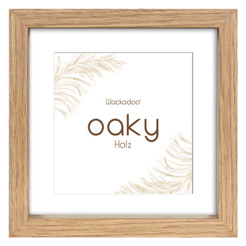 Bilderrahmen OAKY mit Passepartout aus FSC MDF Holz Eiche Optik
