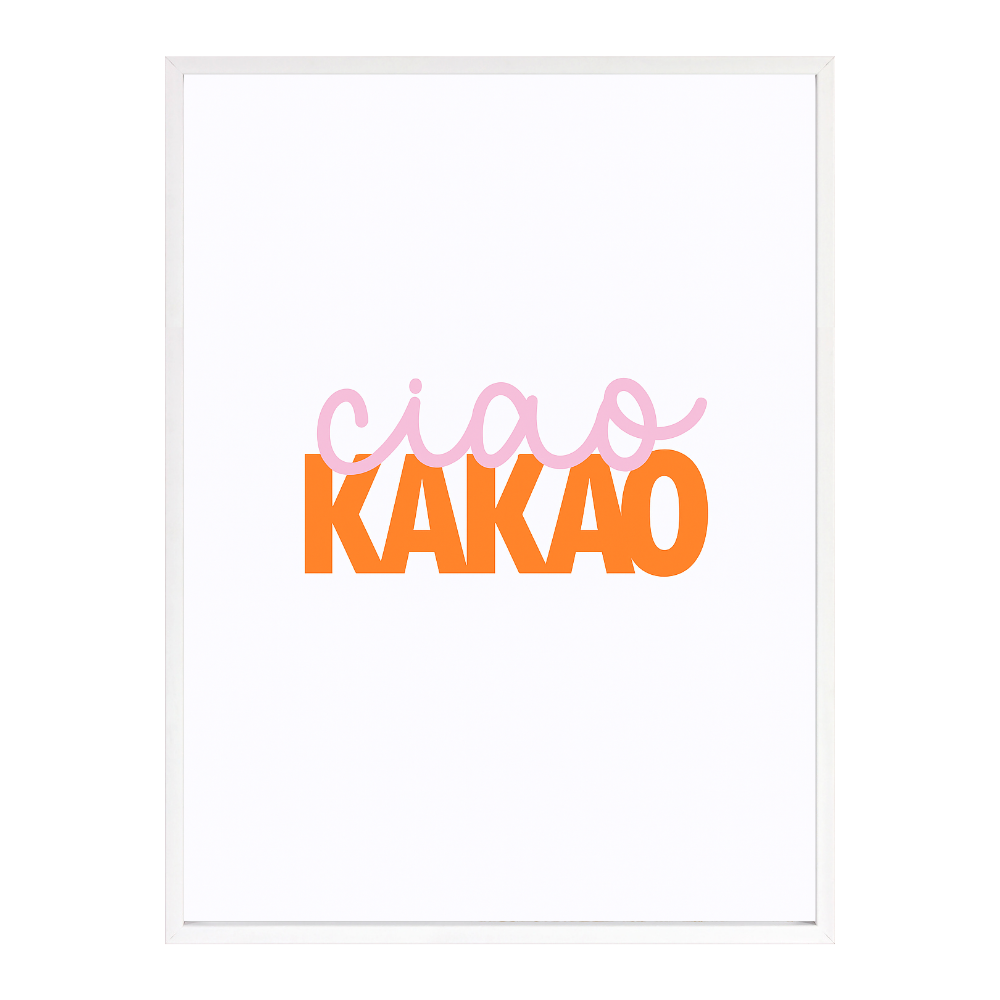 Poster mit Bilderrahmen ciao kako - inklusive Bilderrahmen