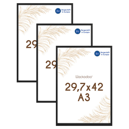 Wackadoo Bilderrahmen 3er Set AMALFI aus MDF Holz mit Glasscheibe