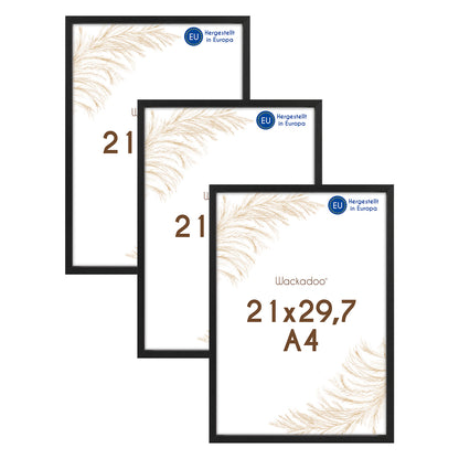 Wackadoo Bilderrahmen 3er Set AMALFI aus MDF Holz mit Glasscheibe