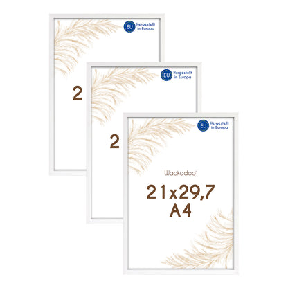 Wackadoo Bilderrahmen 3er Set AMALFI aus MDF Holz mit Glasscheibe