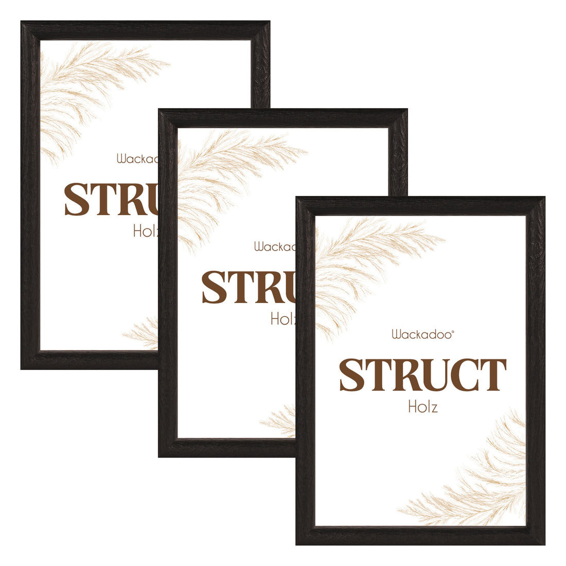 Bilderrahmen 3er Set STRUCT mit Struktur aus MDF Holz