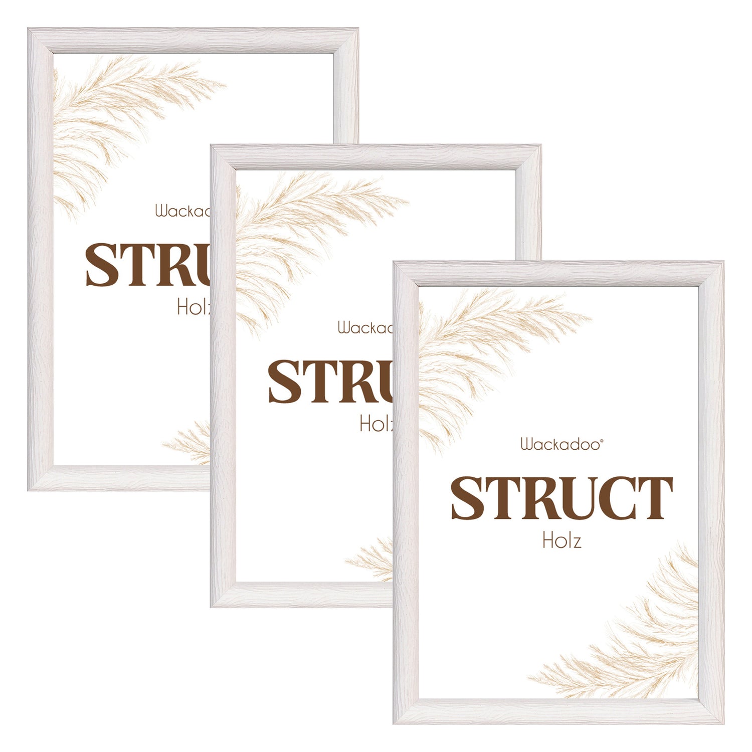 Bilderrahmen 3er Set STRUCT mit Struktur aus MDF Holz