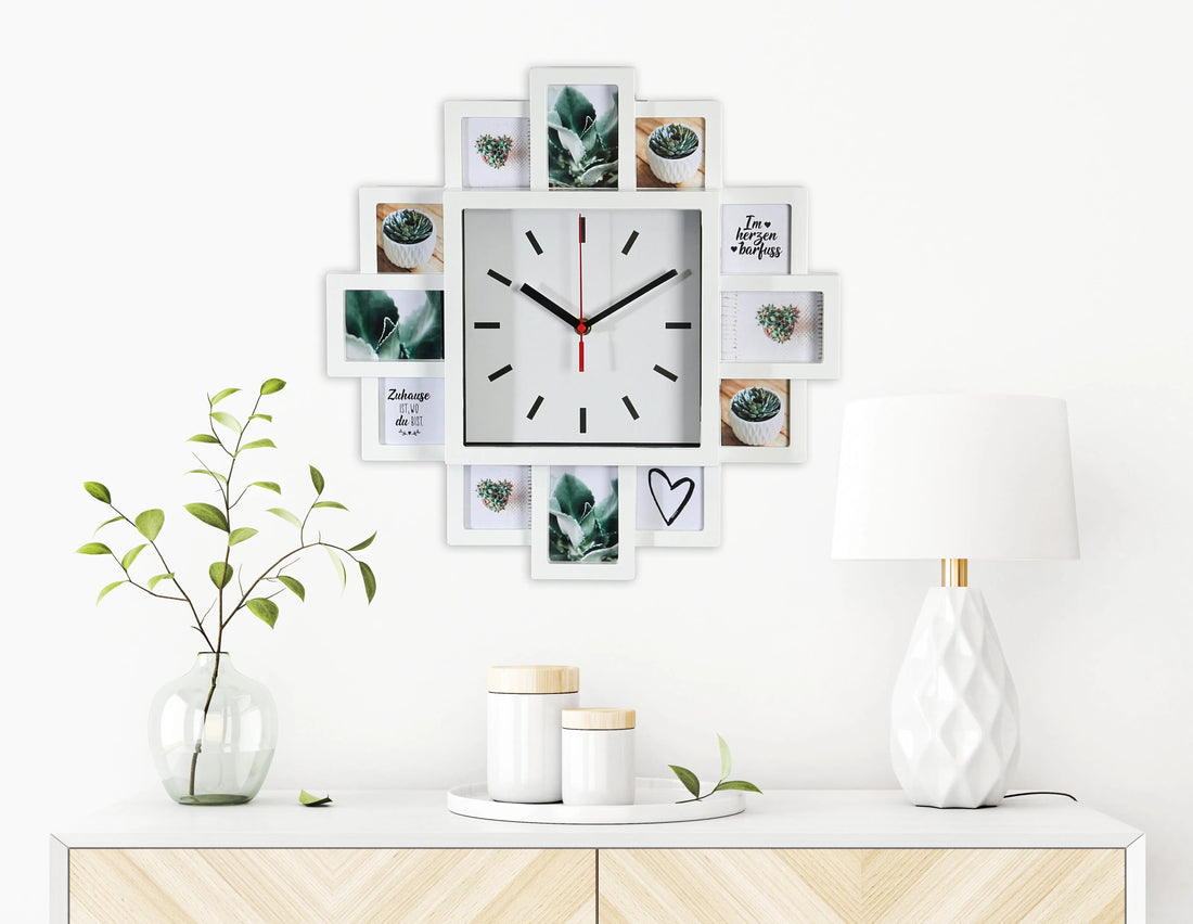 Wackadoo Bilderrahmen Collage mit Wanduhr WALLDECORATION
