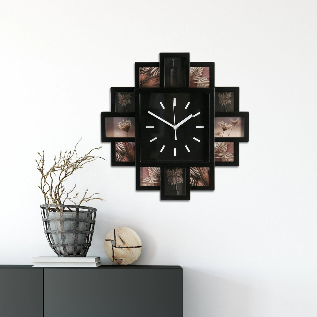 Wackadoo Bilderrahmen Collage mit Wanduhr WALLDECORATION